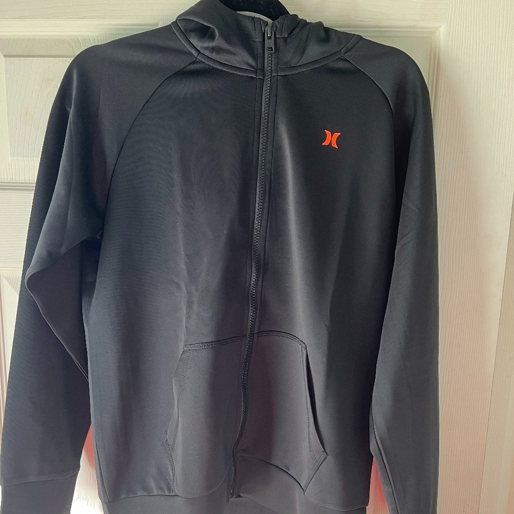 Hurley Men's Track Hoodie Jacket 981582-023 Black SZ: XL NWT